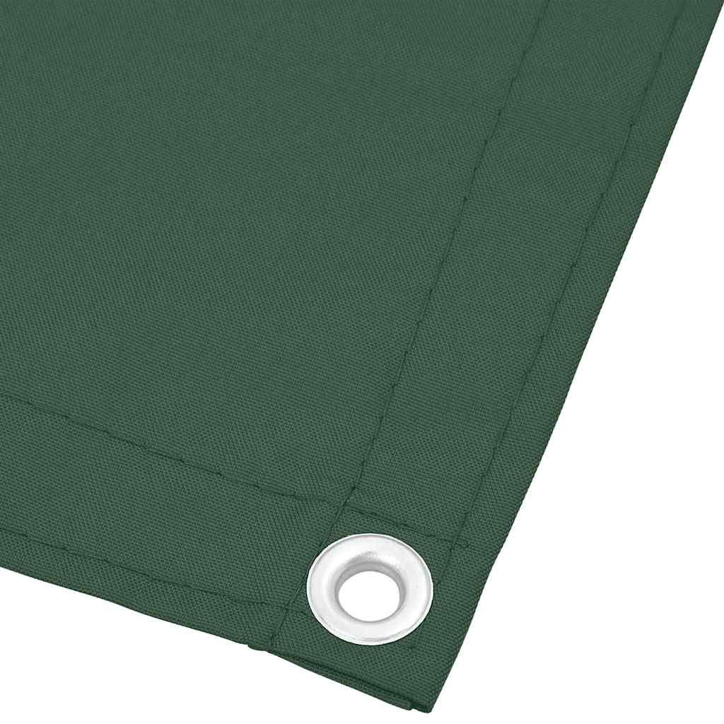 Pantalla de balcón 100% poliéster Oxford verde oscuro 75x700 cm