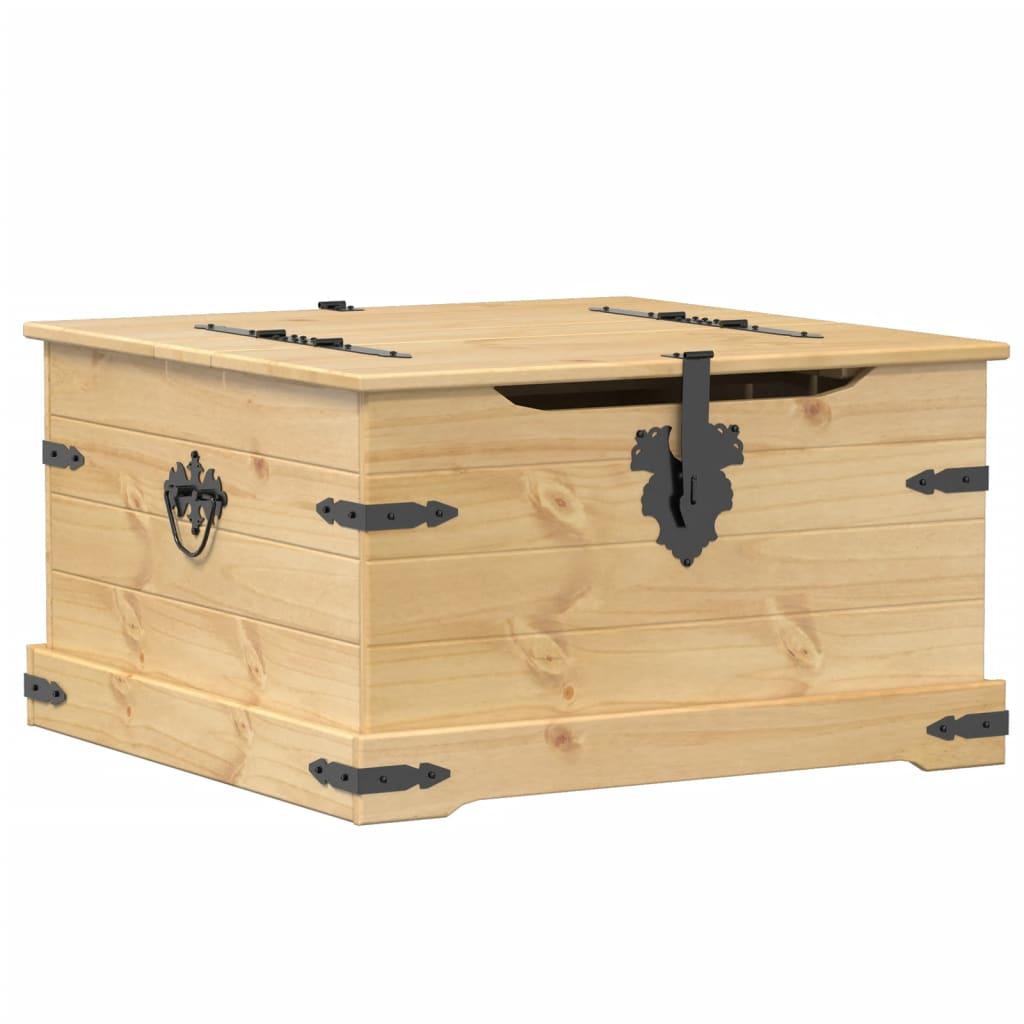 Caja de almacenaje Corona madera maciza de pino