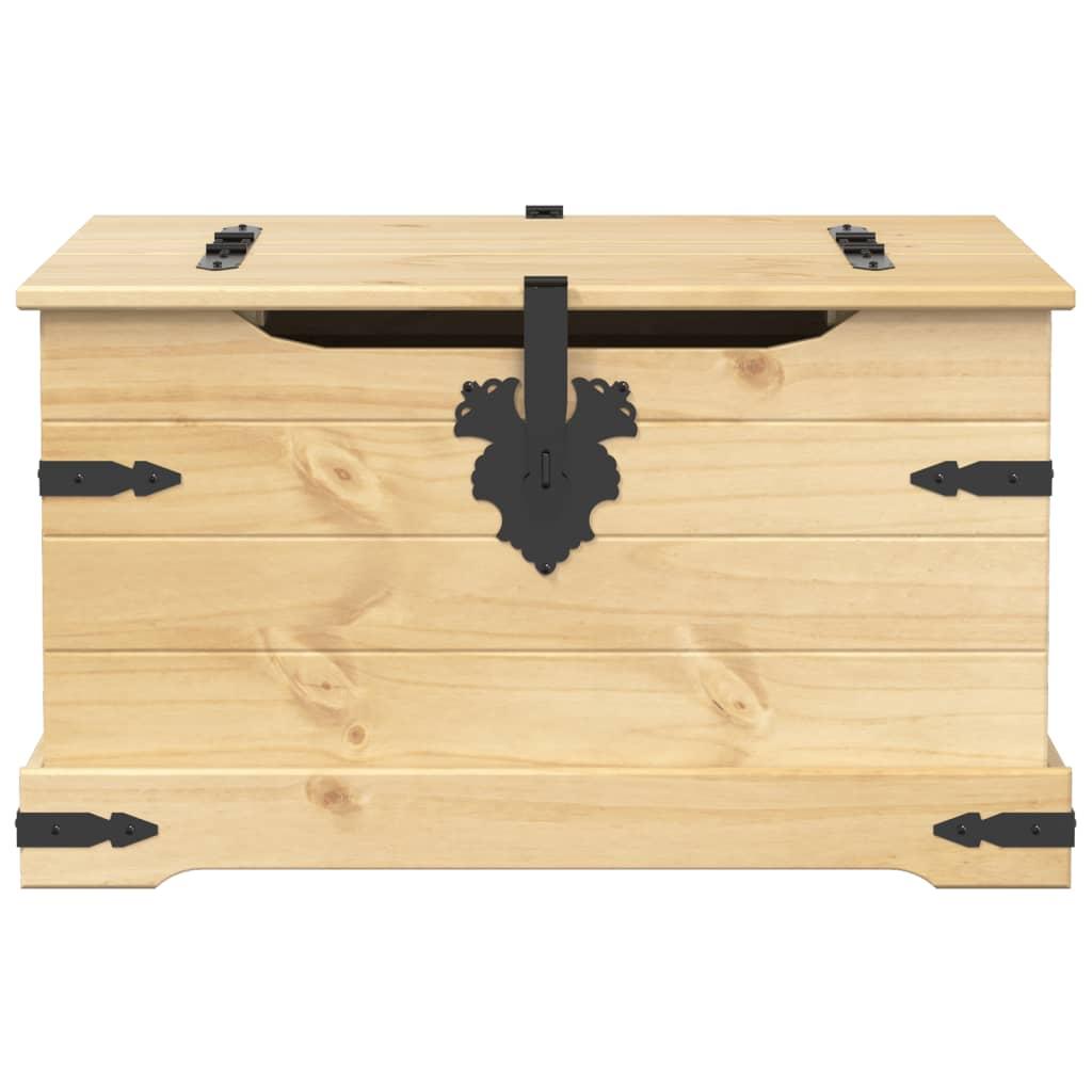 Caja de almacenaje Corona madera maciza de pino