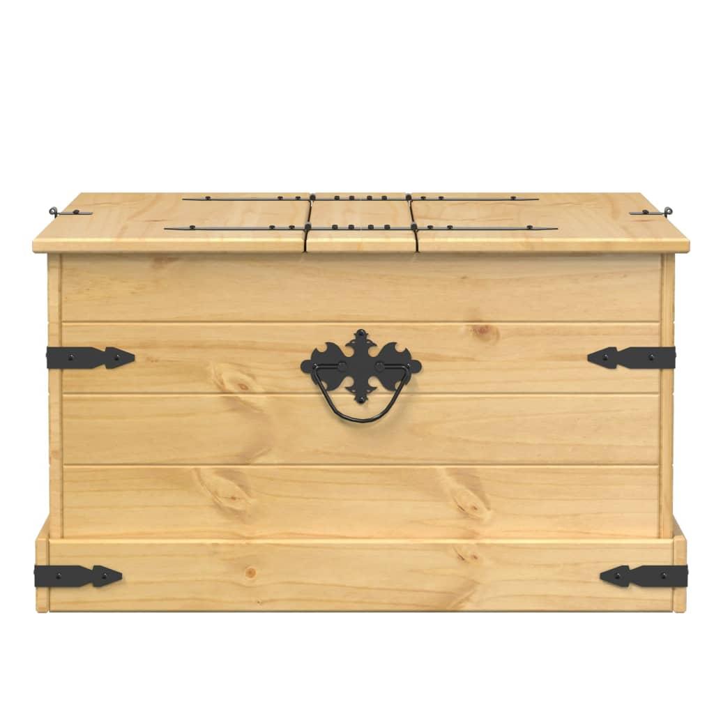 Caja de almacenaje Corona madera maciza de pino
