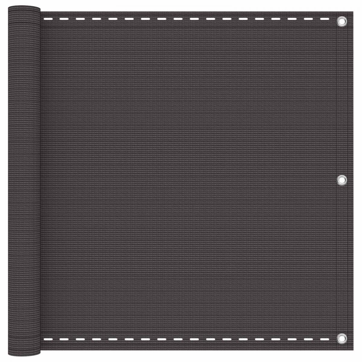 Pantalla de Balcón Rectangular 75 x 700 cm HDPE y aluminio Topo