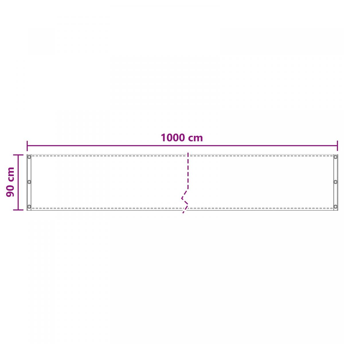 Pantalla de Balcón Rectangular HDPE y aluminio