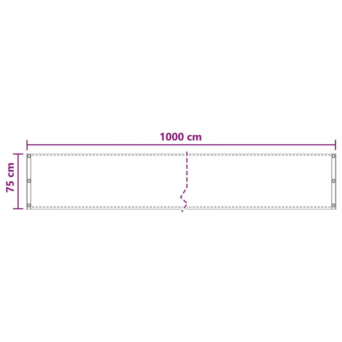 Pantalla de Balcón HDPE y aluminio Rectangular