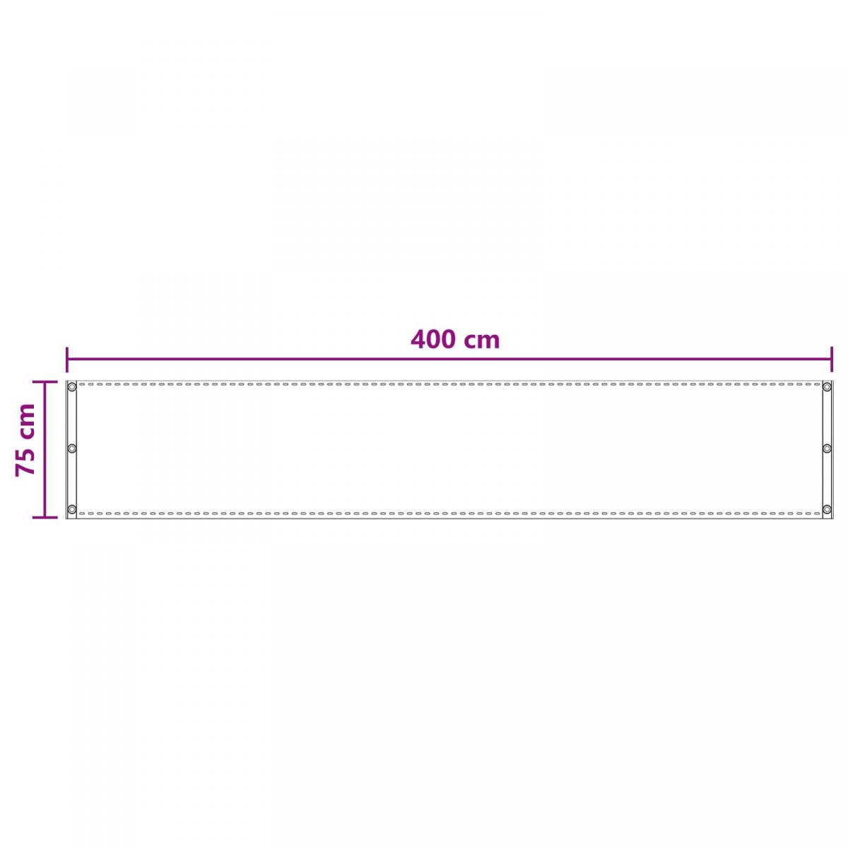 Pantalla de Balcón Rectangular HDPE y aluminio
