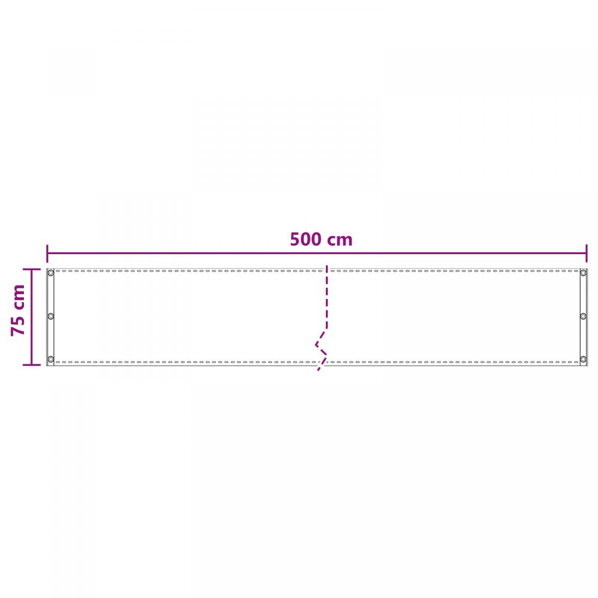 Pantalla de Balcón Rectangular HDPE y aluminio