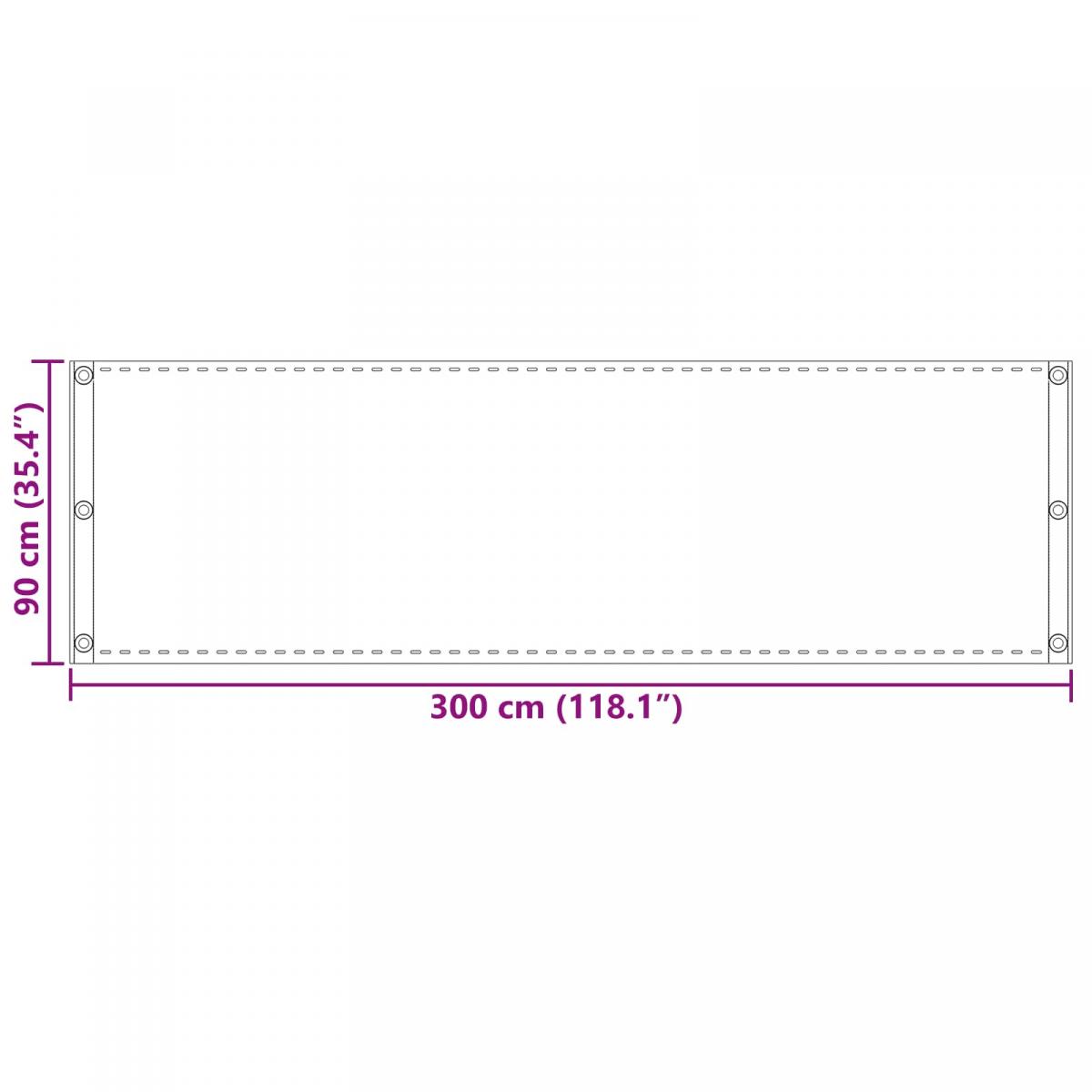 Pantalla de Balcón Rectangular HDPE y aluminio