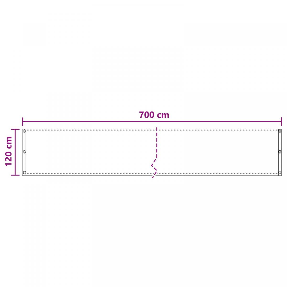 Pantalla de Balcón Arena HDPE y aluminio