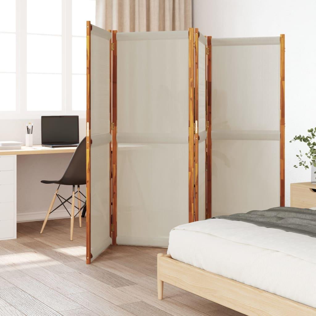 Biombo divisor de 4 paneles gris antracita 160x180 cm