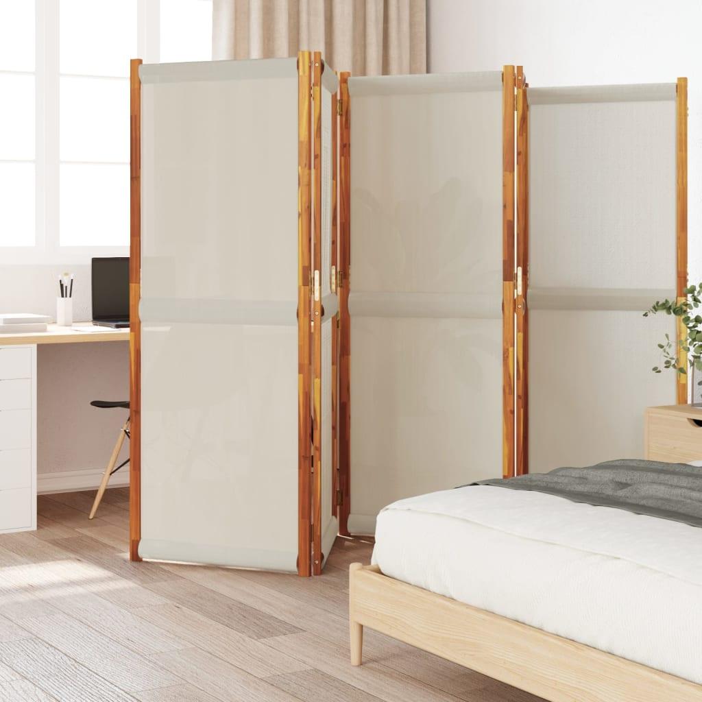 Biombo divisor de 5 paneles gris antracita 250x180 cm