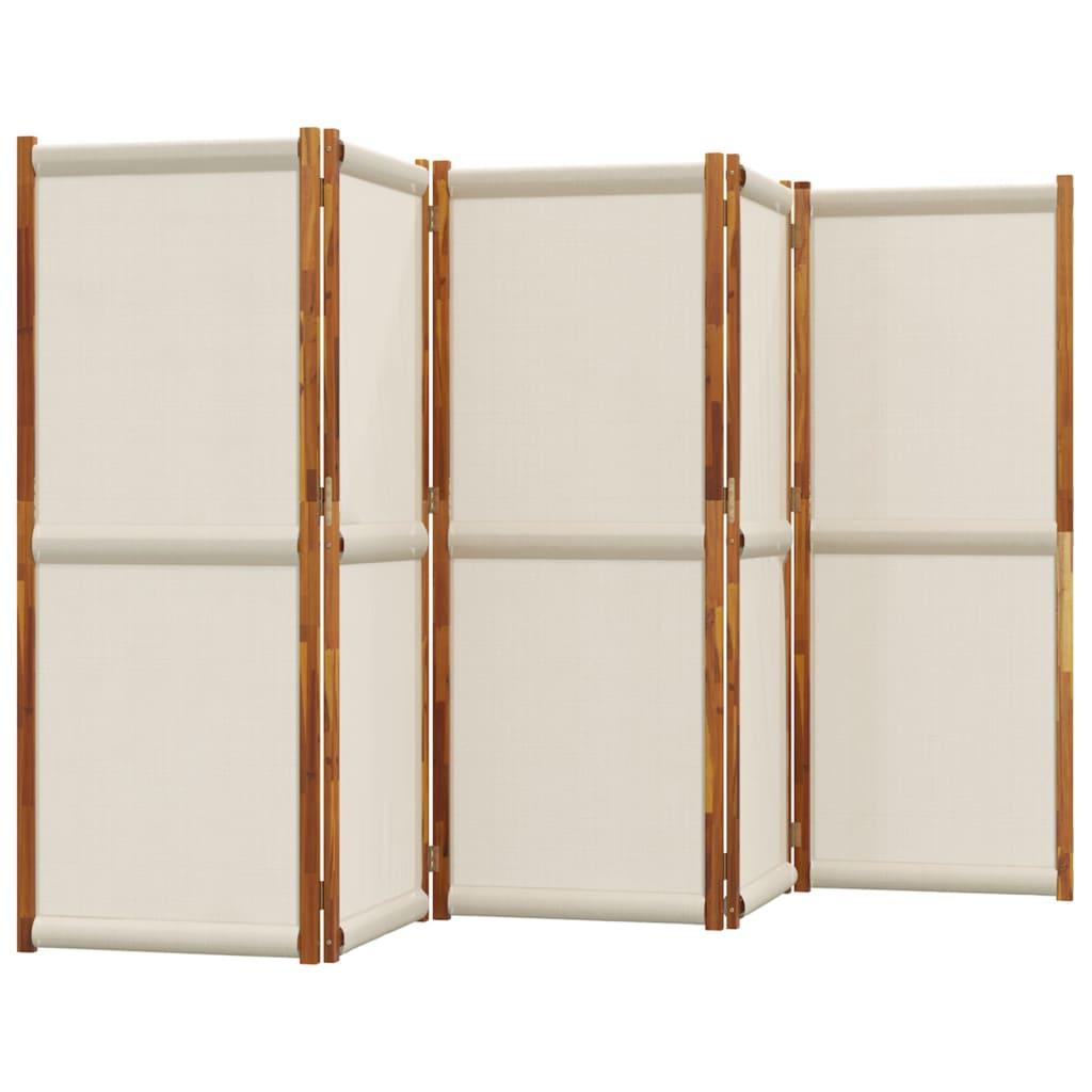 Biombo divisor de 5 paneles gris antracita 250x180 cm