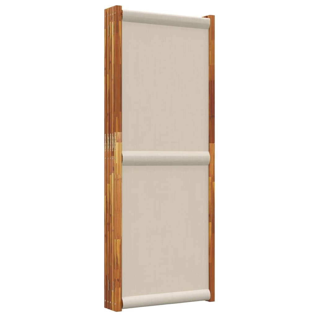 Biombo divisor de 5 paneles gris antracita 250x180 cm