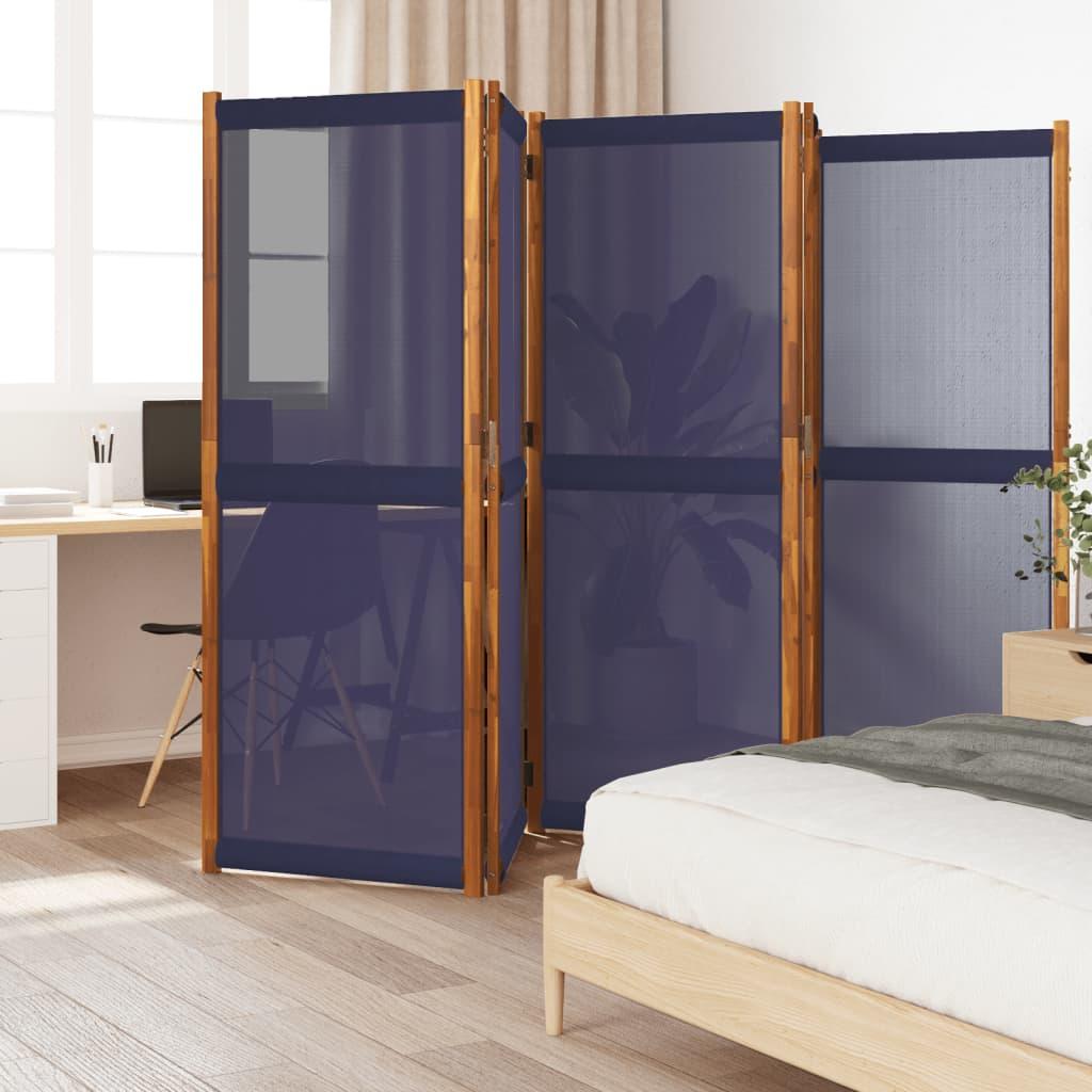 Biombo divisor de 5 paneles gris antracita 250x180 cm