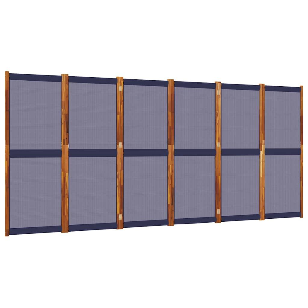 Biombo divisor de 6 paneles gris antracita 240x180 cm