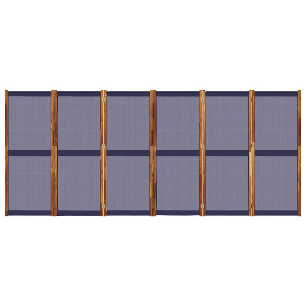 Biombo divisor de 6 paneles gris antracita 240x180 cm