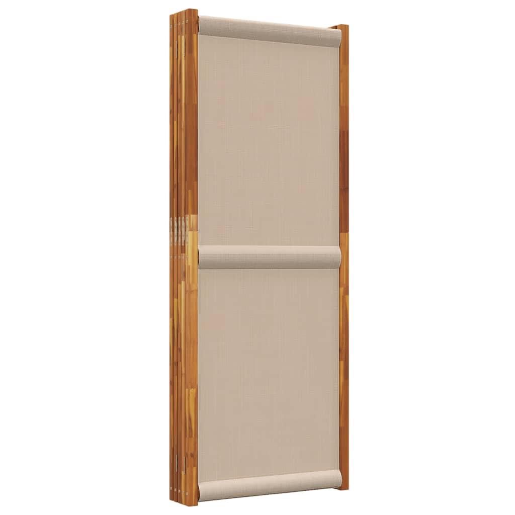 Biombo divisor de 5 paneles gris antracita 250x180 cm