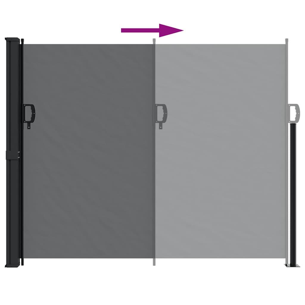Toldo lateral retráctil gris antracita 160x600 cm