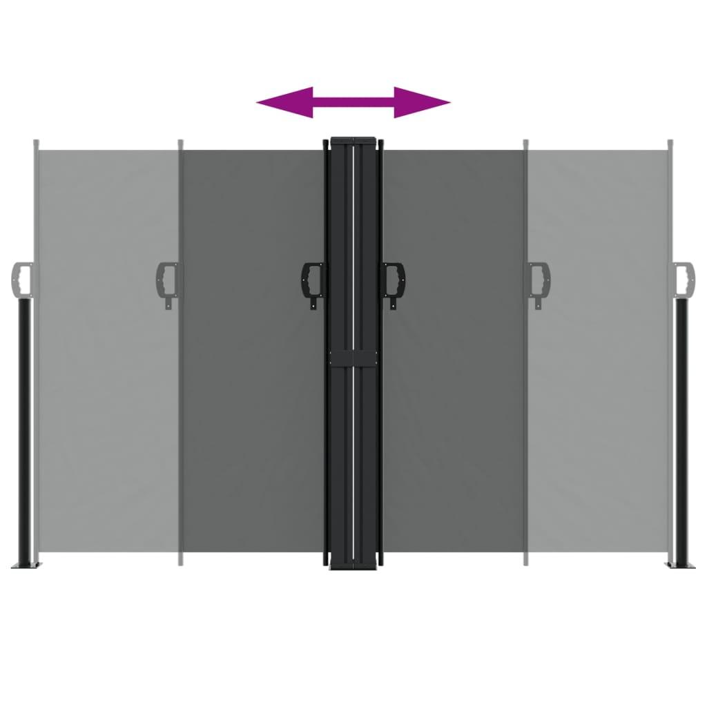 Toldo lateral retráctil gris antracita 160x600 cm
