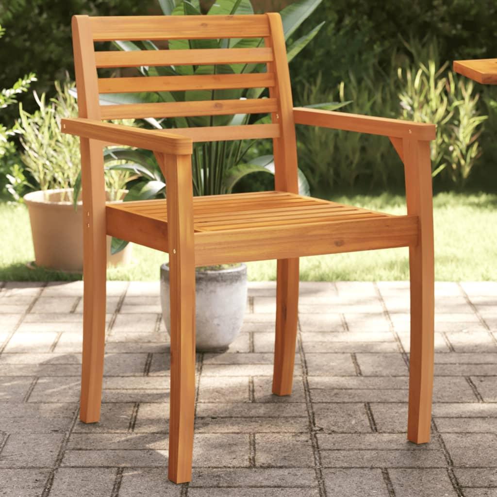 Sillas de jardín 2 uds madera maciza