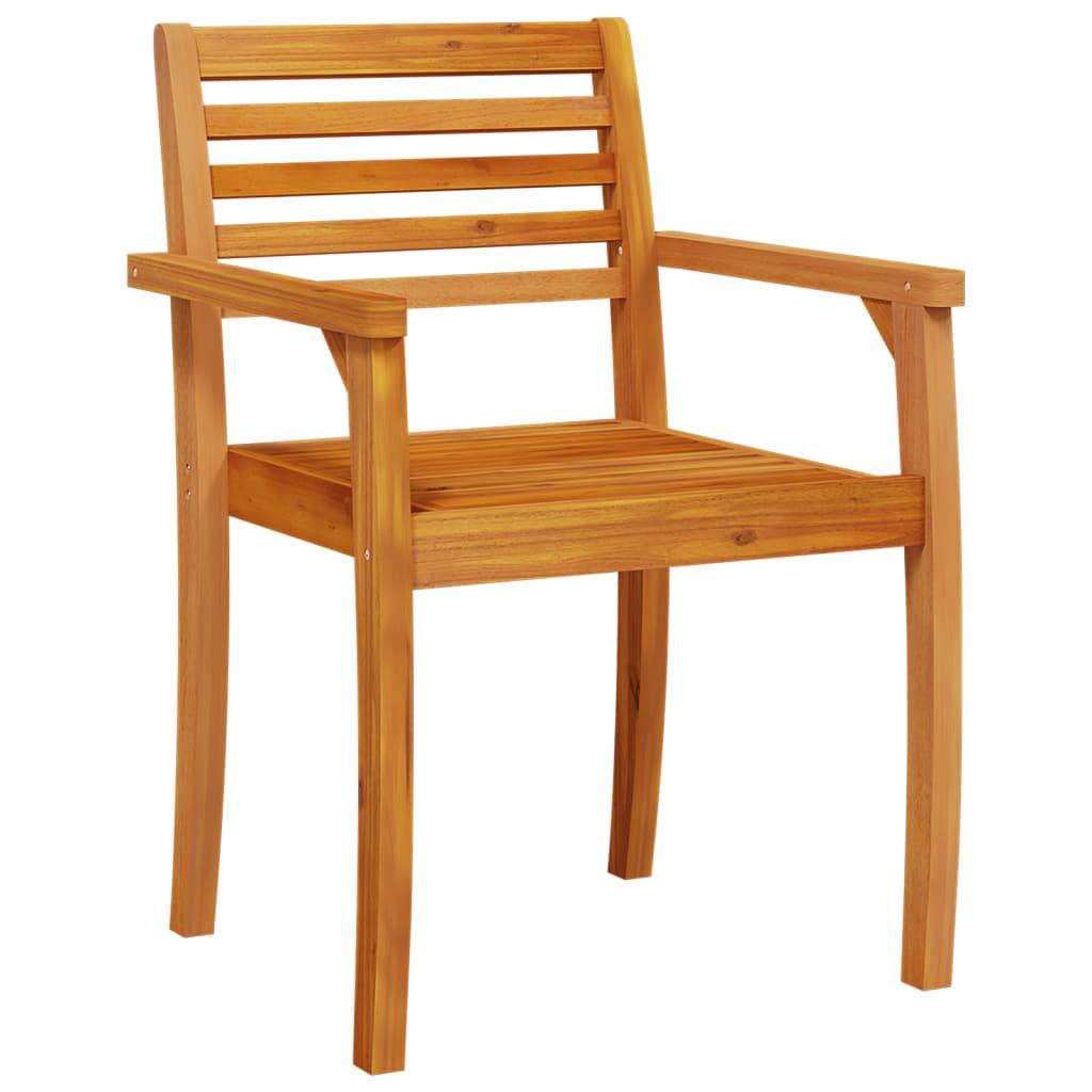 Sillas de jardín 2 uds madera maciza