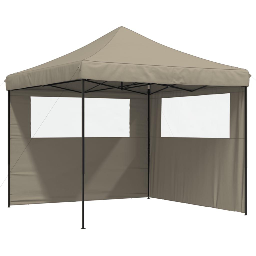 Tienda de fiesta plegable Pop-Up con 2 paredes laterales beige