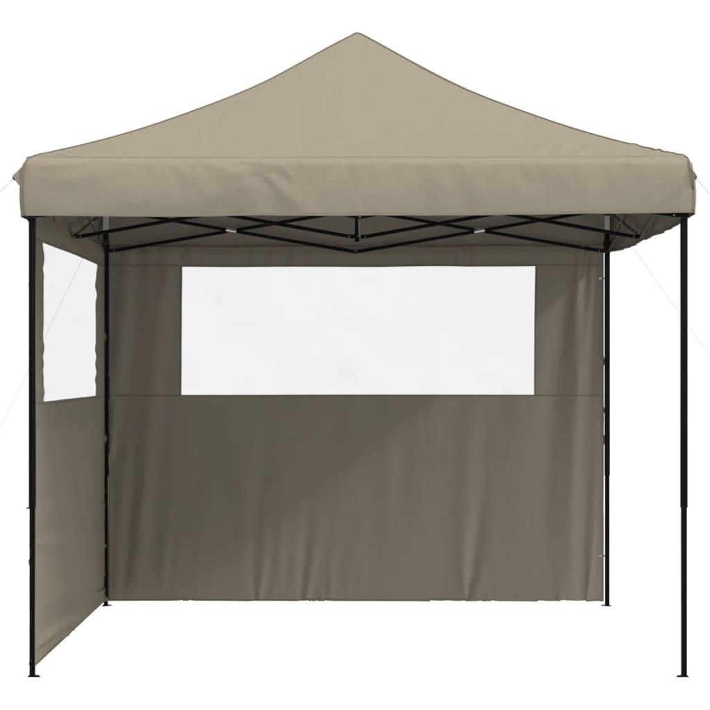 Tienda de fiesta plegable Pop-Up con 2 paredes laterales beige