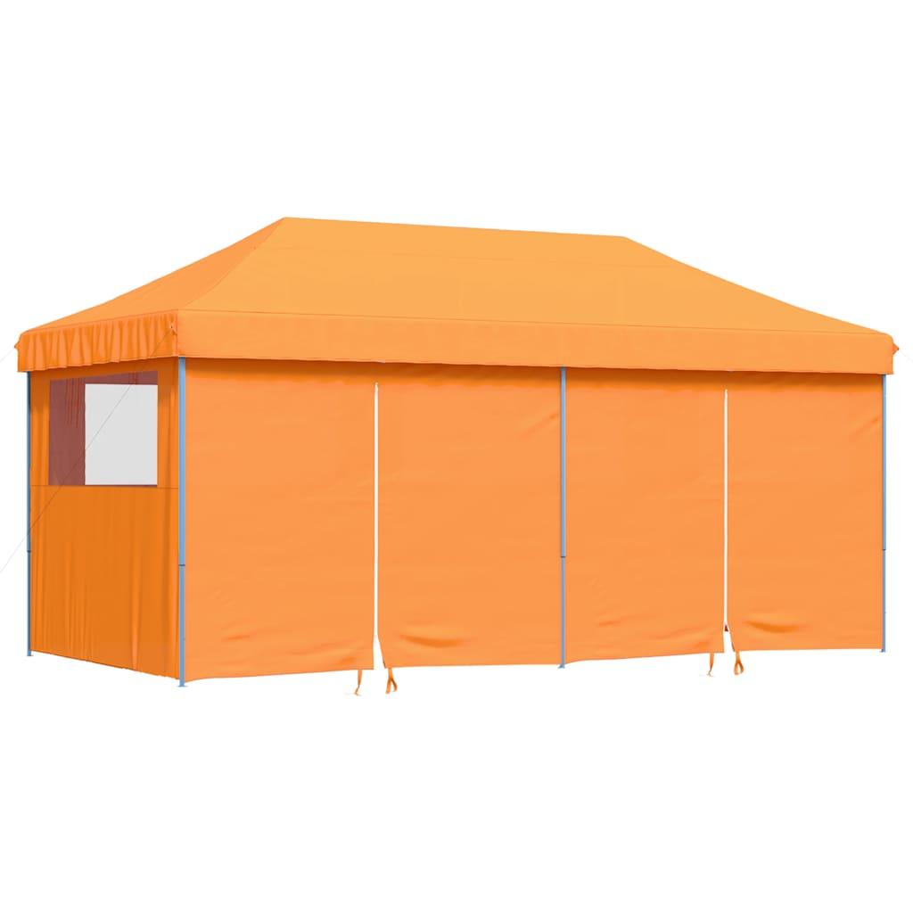 Tienda de fiesta plegable Pop-Up con 4 paredes laterales marrón
