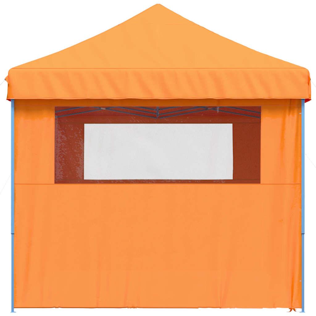 Tienda de fiesta plegable Pop-Up con 4 paredes laterales marrón
