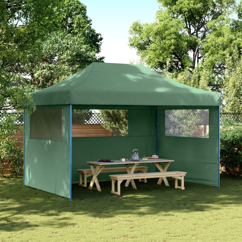 Tienda de fiesta plegable Pop-Up con 3 paredes laterales marrón