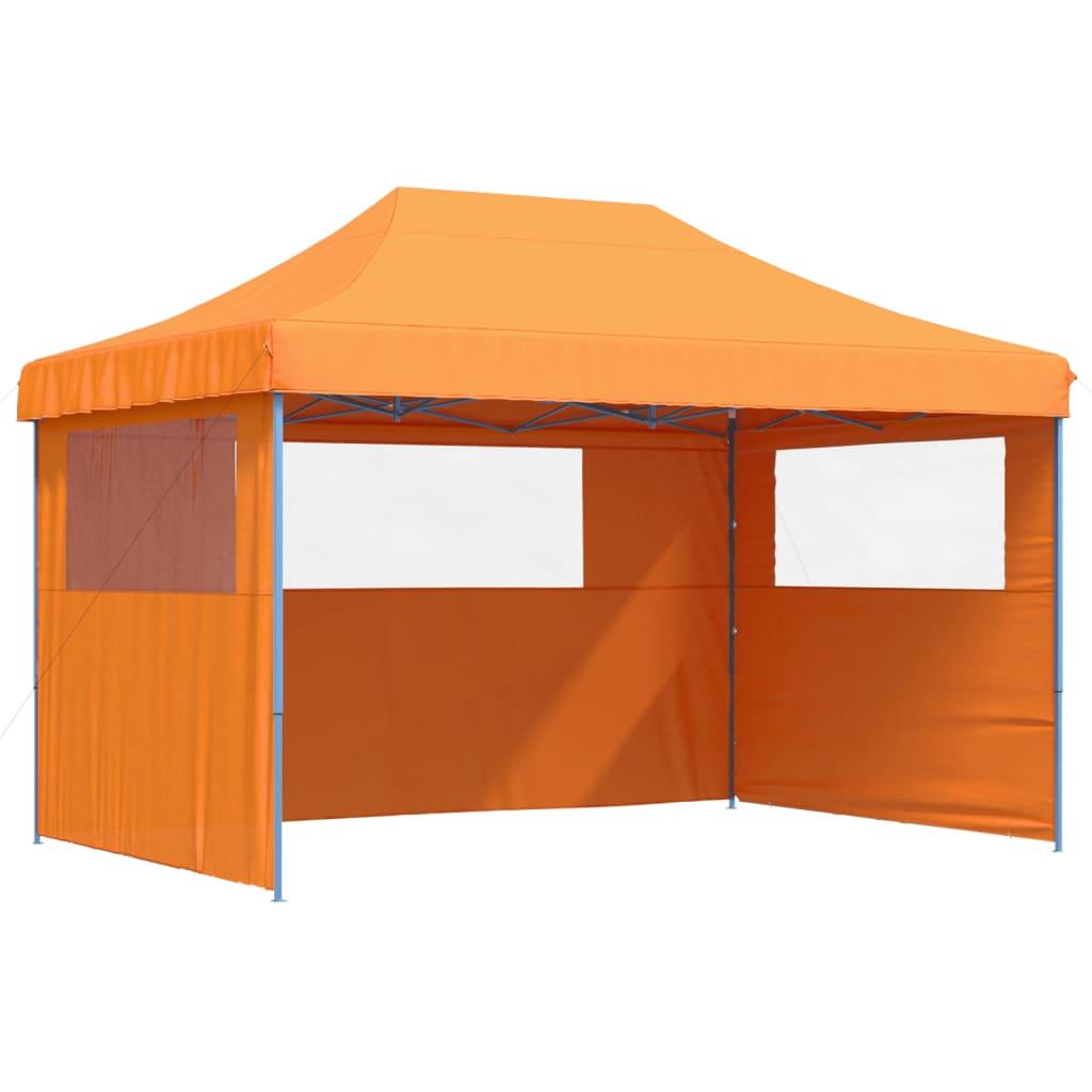 Tienda de fiesta plegable Pop-Up con 3 paredes laterales marrón