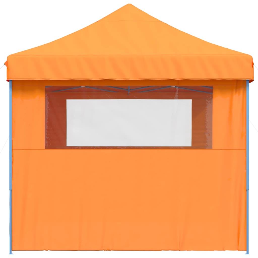 Tienda de fiesta plegable Pop-Up con 3 paredes laterales marrón