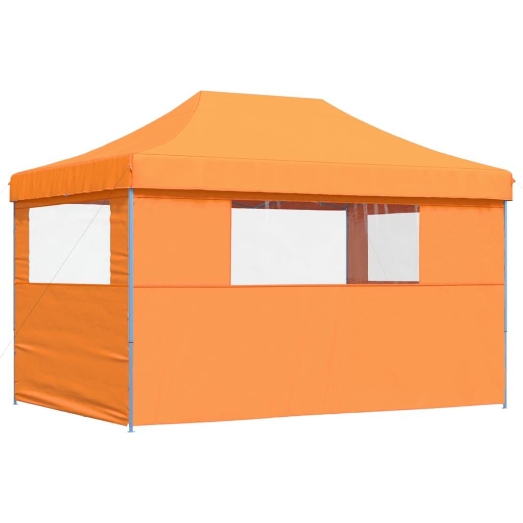 Tienda de fiesta plegable Pop-Up con 3 paredes laterales marrón