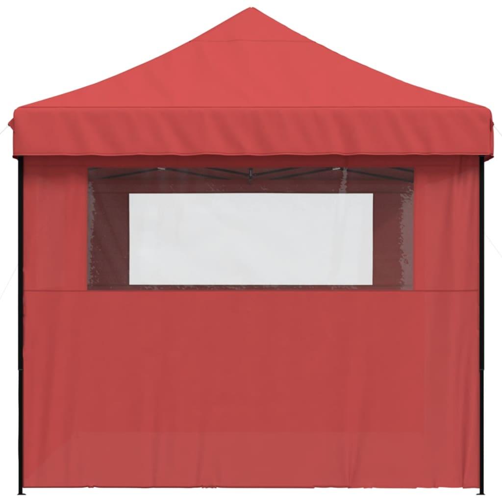 Tienda de fiesta plegable Pop-Up con 3 paredes laterales marrón