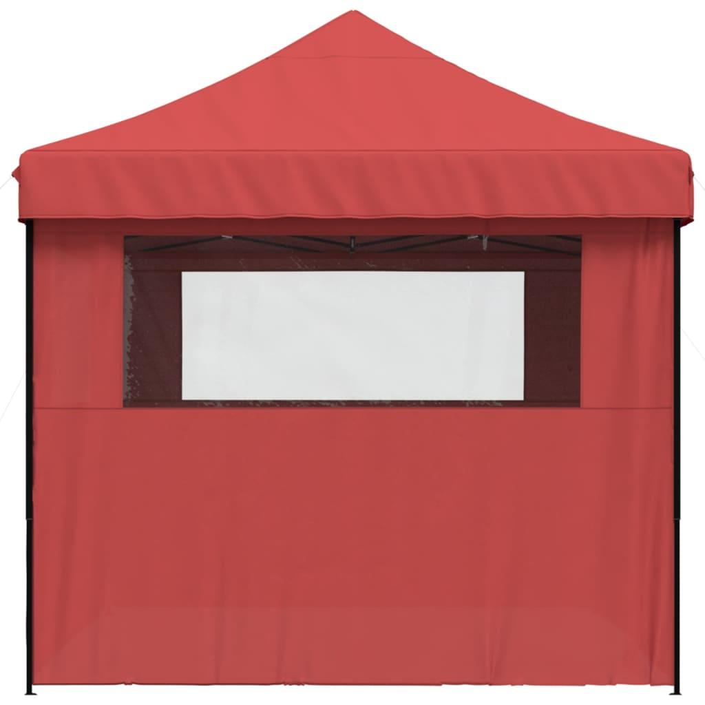Tienda de fiesta plegable Pop-Up con 4 paredes laterales marrón