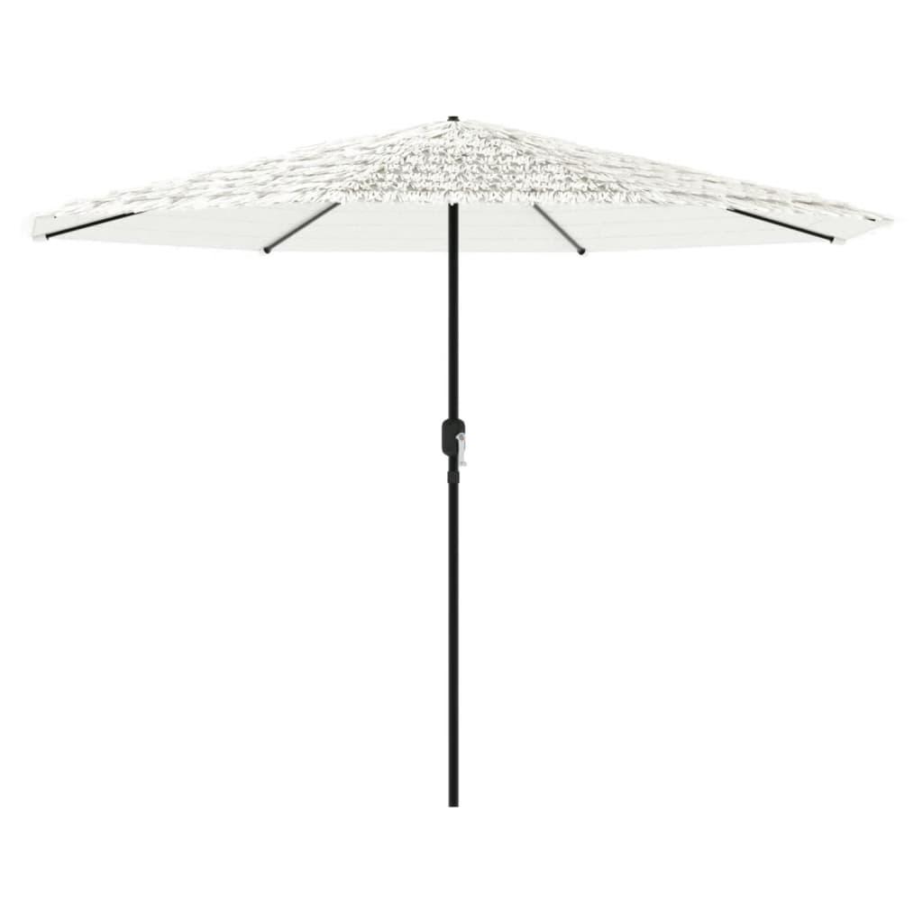 Sombrilla de jardín con poste de acero blanca 225x225x212 cm