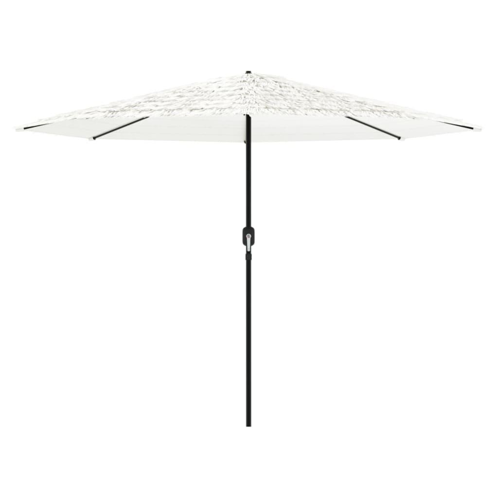 Sombrilla de jardín con poste de acero blanca 225x225x212 cm