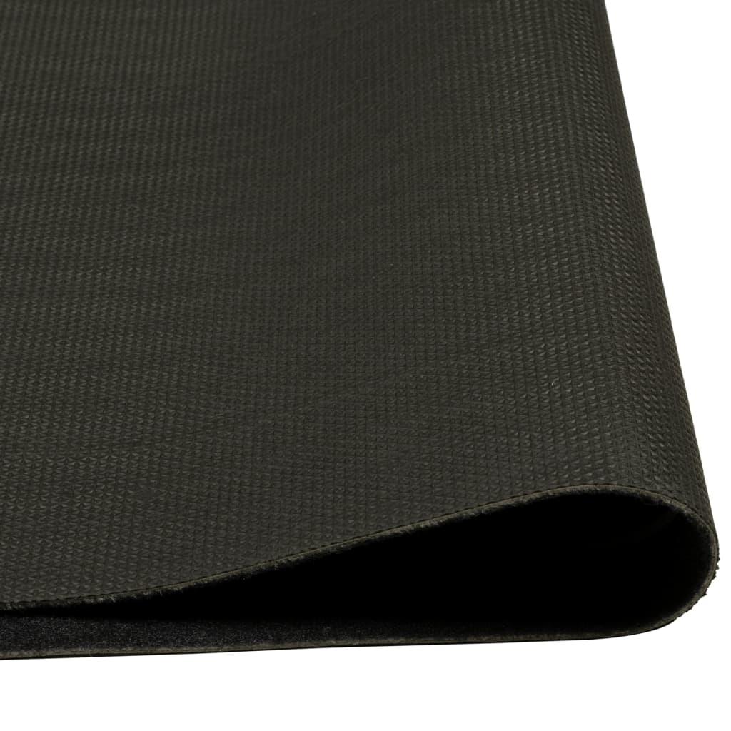Alfombra de cocina lavable terciopelo negro taza 45x150 cm