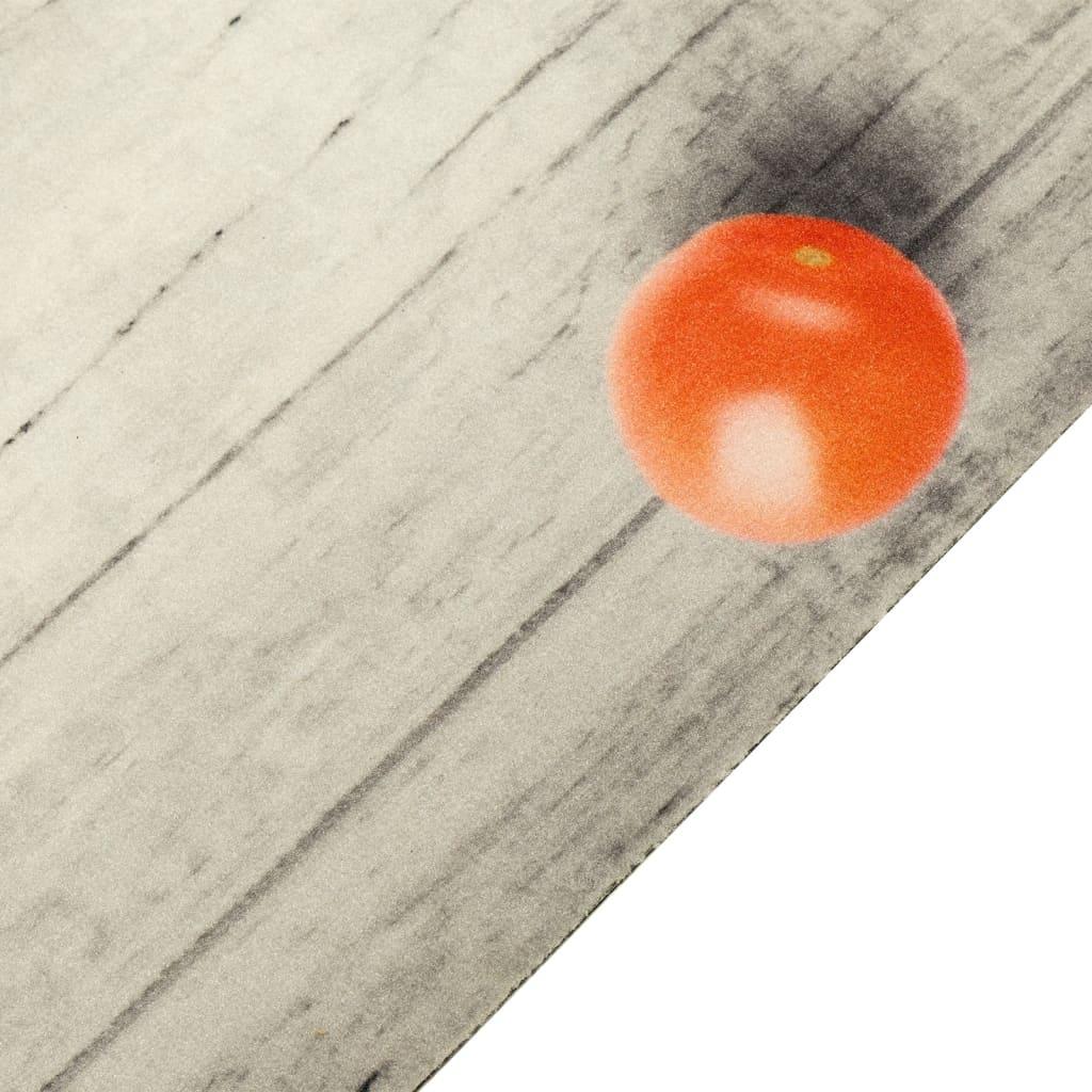 Alfombra de cocina lavable terciopelo tomates 45x150 cm