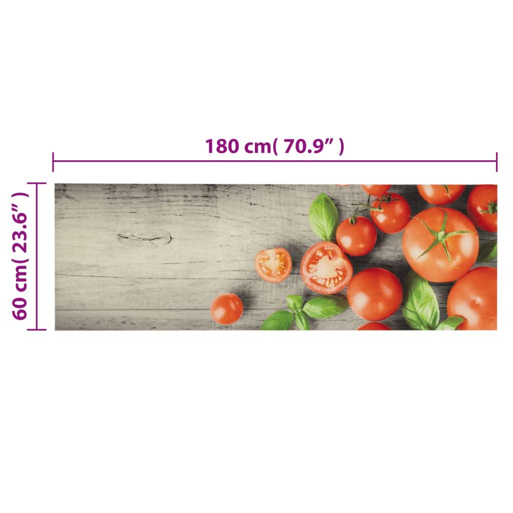 Alfombra de cocina lavable terciopelo tomates 45x150 cm