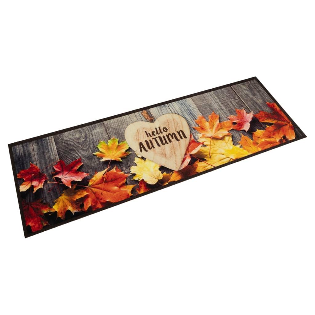 Alfombra de cocina lavable terciopelo otoño 60x300 cm