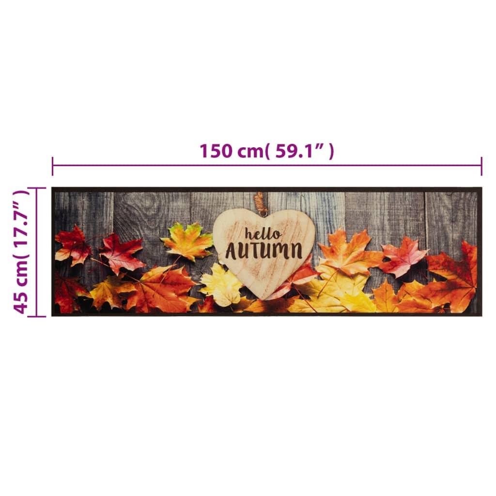 Alfombra de cocina lavable terciopelo otoño 60x300 cm