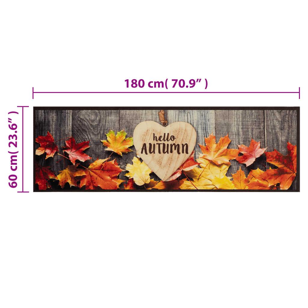 Alfombra de cocina lavable terciopelo otoño 60x180 cm