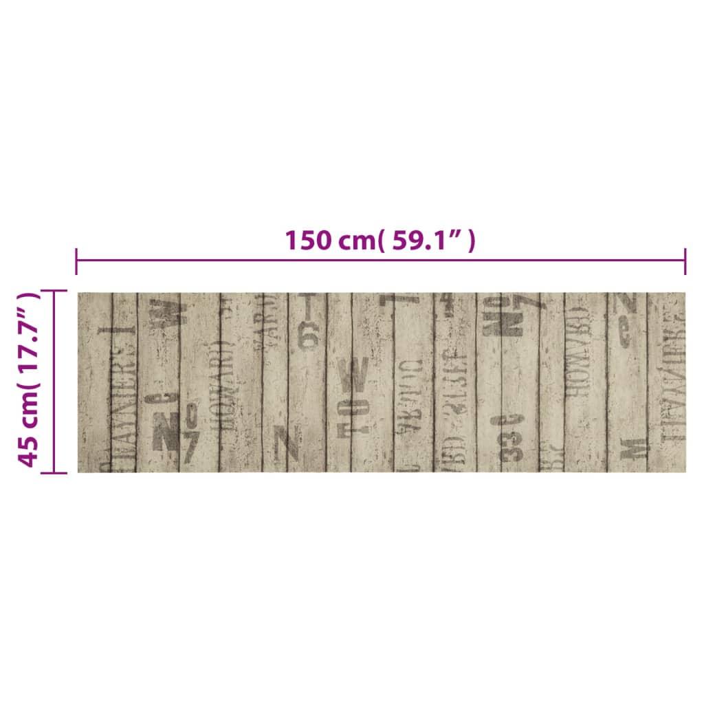 Alfombra de cocina lavable terciopelo estampado valla 45x150 cm