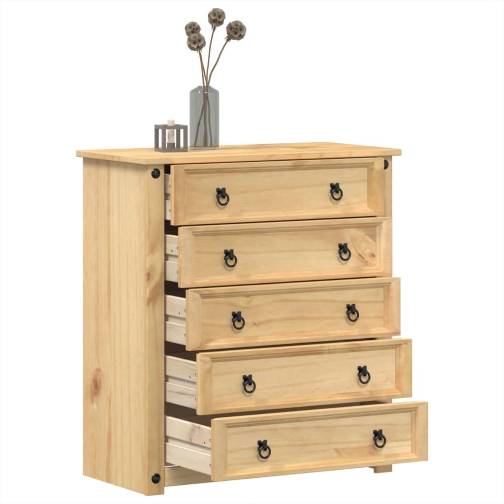 Cómoda cajonera Corona madera maciza de pino
