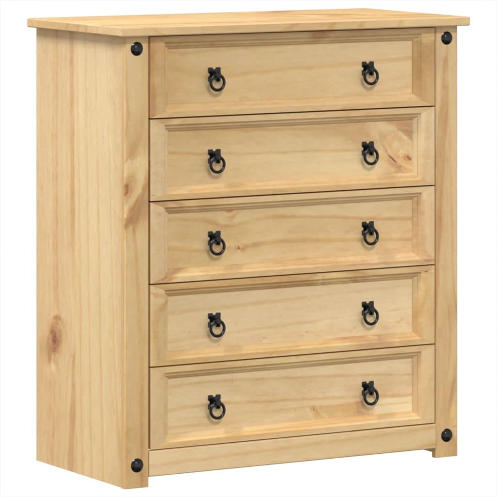 Cómoda cajonera Corona madera maciza de pino
