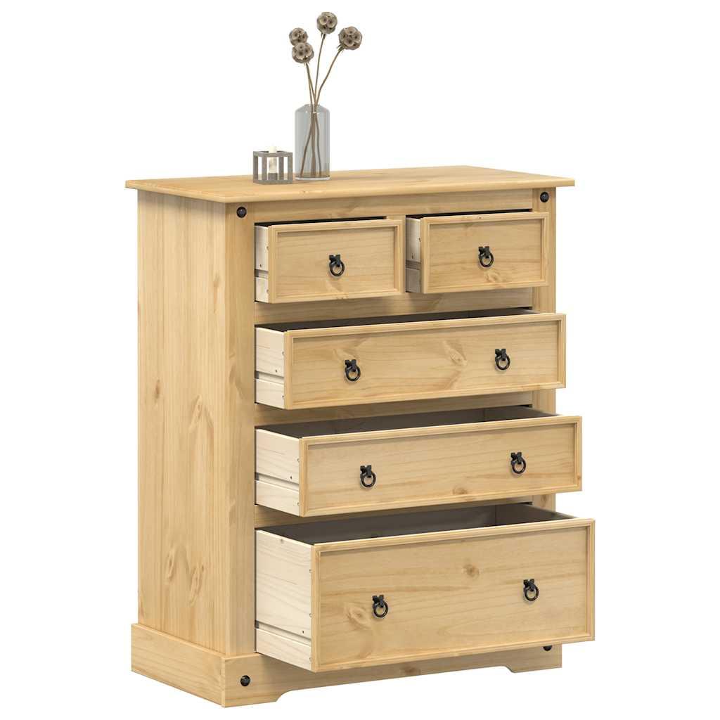 Cómoda cajonera Corona madera maciza de pino