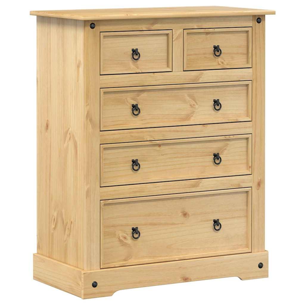 Cómoda cajonera Corona madera maciza de pino