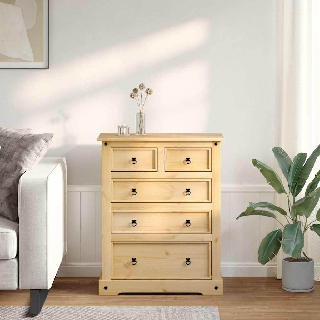 Cómoda cajonera Corona madera maciza de pino