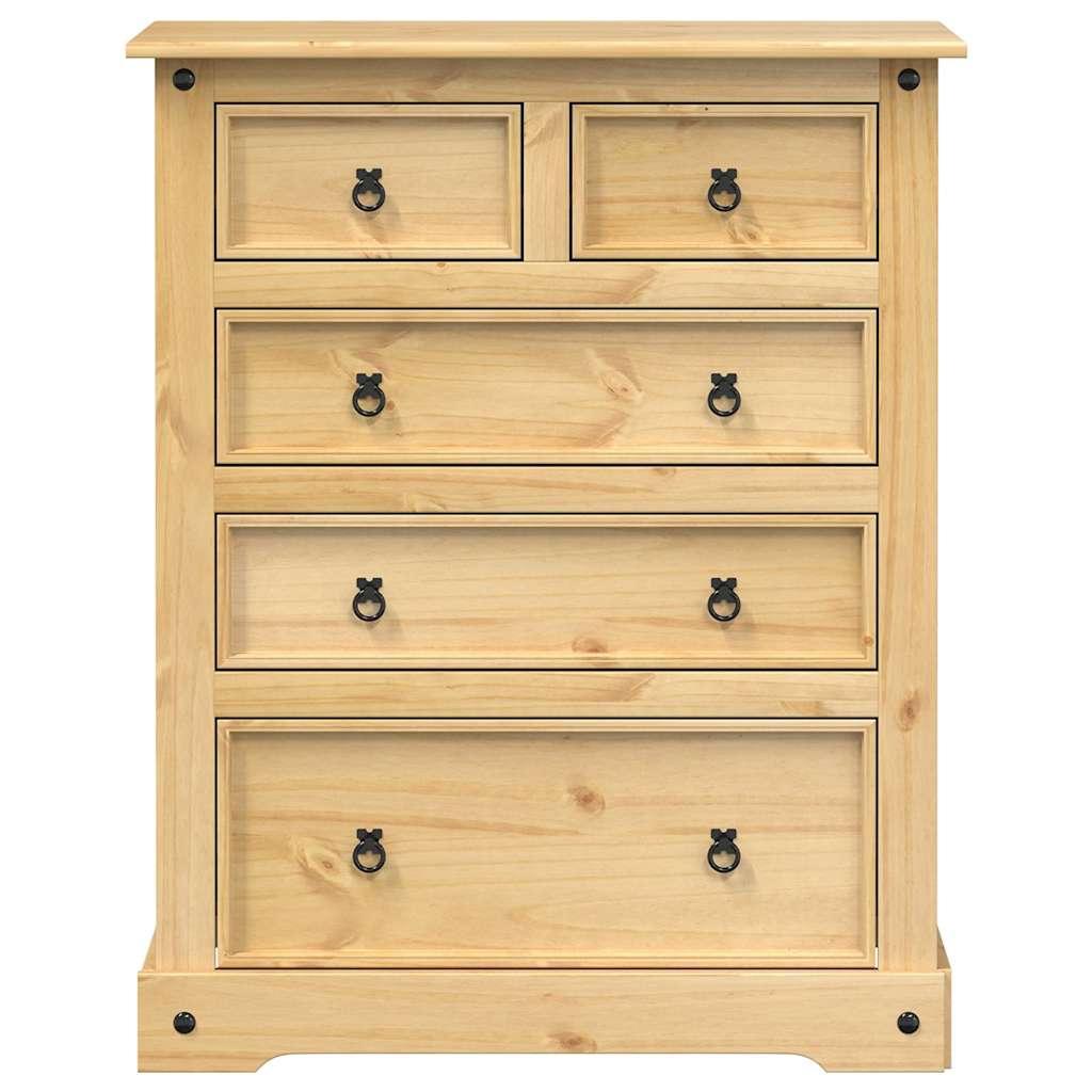 Cómoda cajonera Corona madera maciza de pino