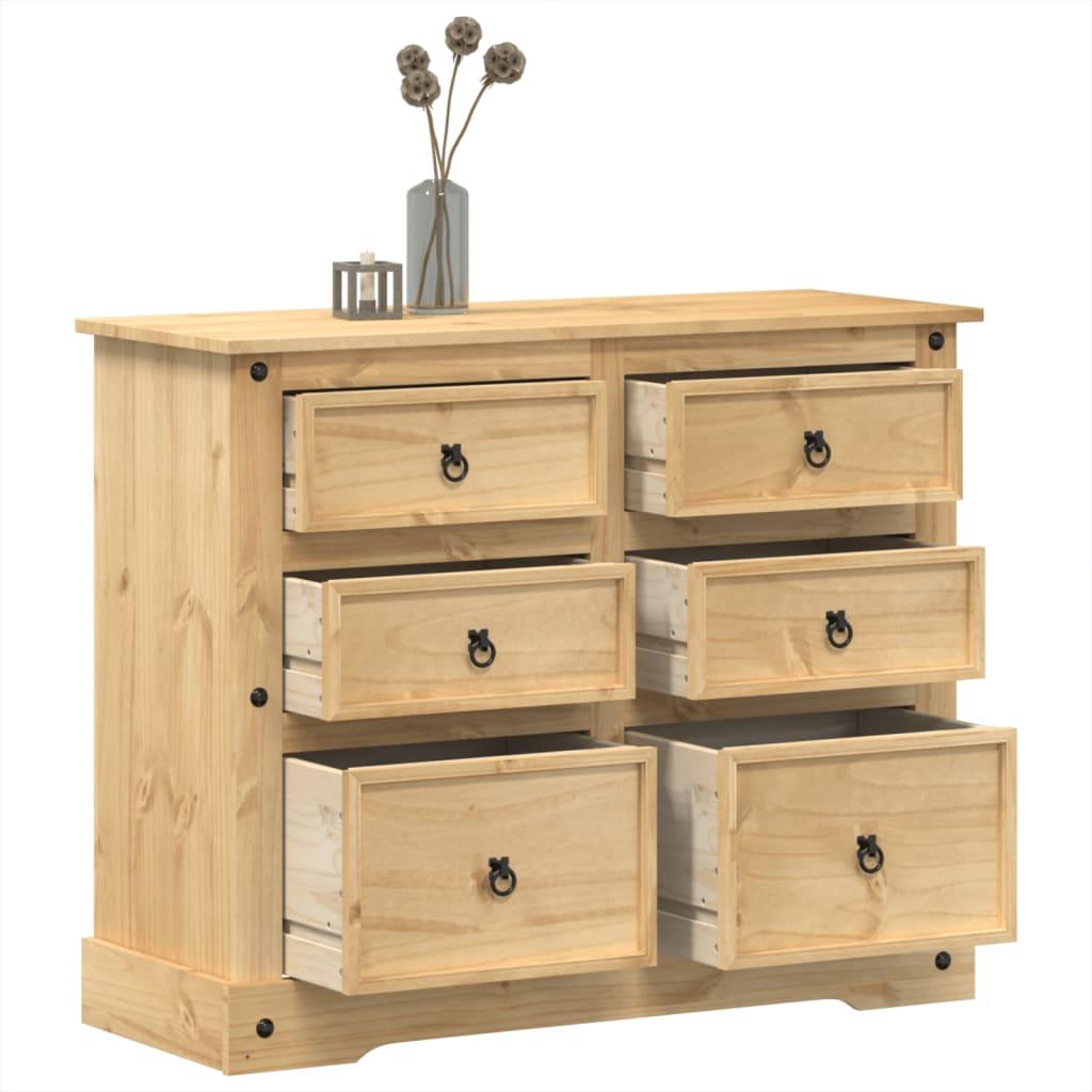Cómoda cajonera Corona madera maciza de pino