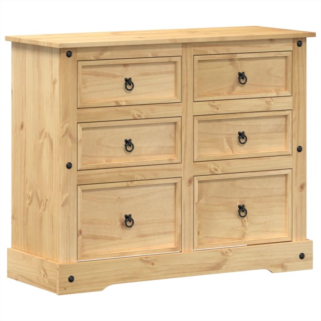 Cómoda cajonera Corona madera maciza de pino